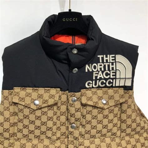 north face gucci cap|north face gucci puffer vest.